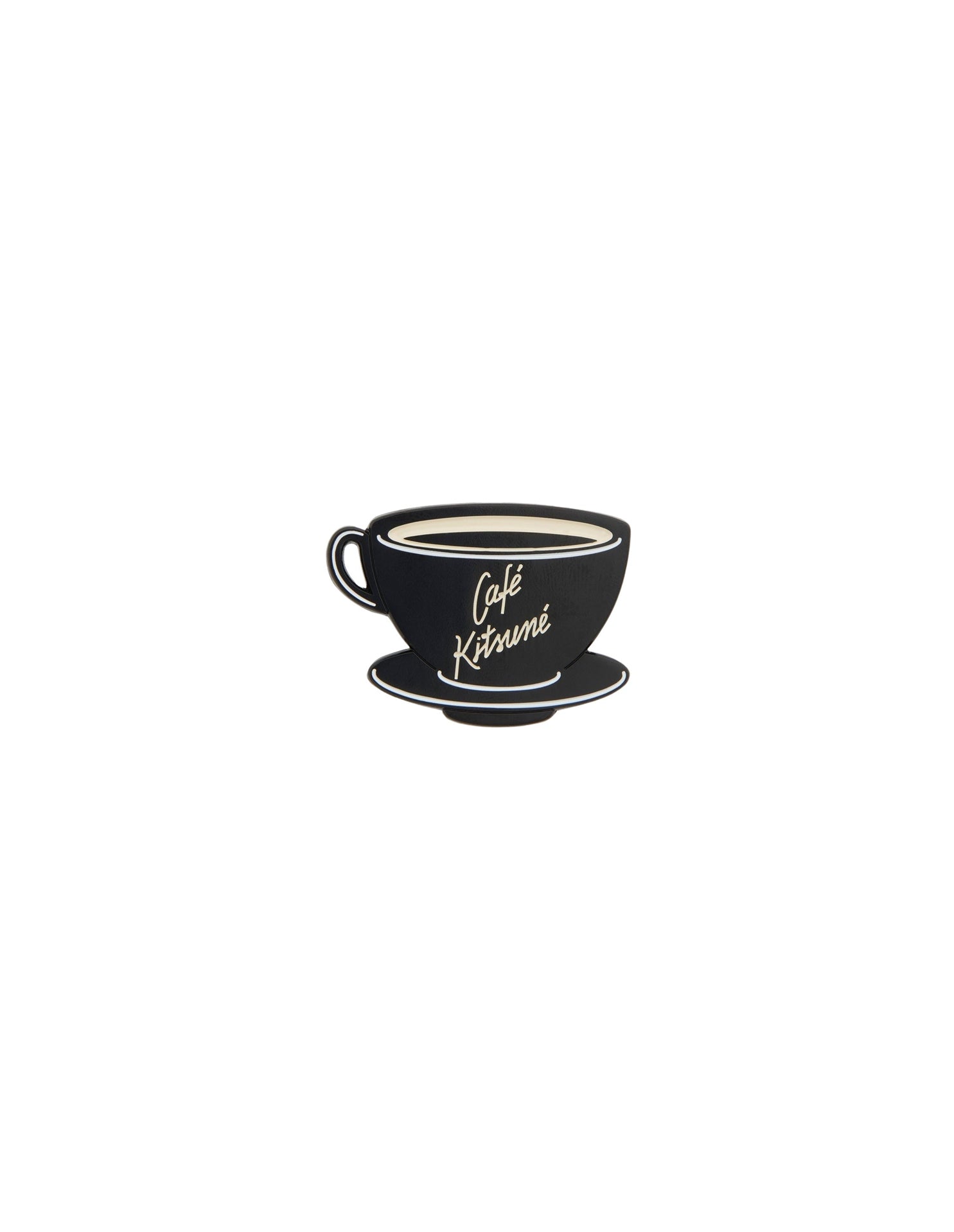 Pins Café Kitsuné avec inscription - Black