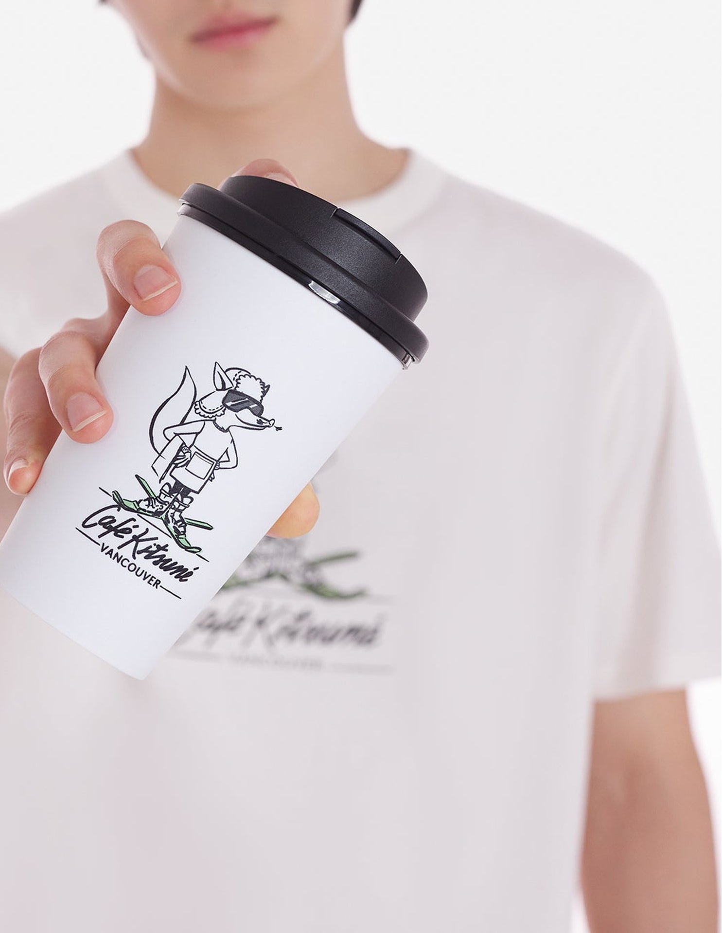 Gobelet Café Kitsuné imprimé - White