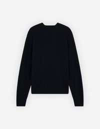 Pull avec double avec écusson en laine - Black