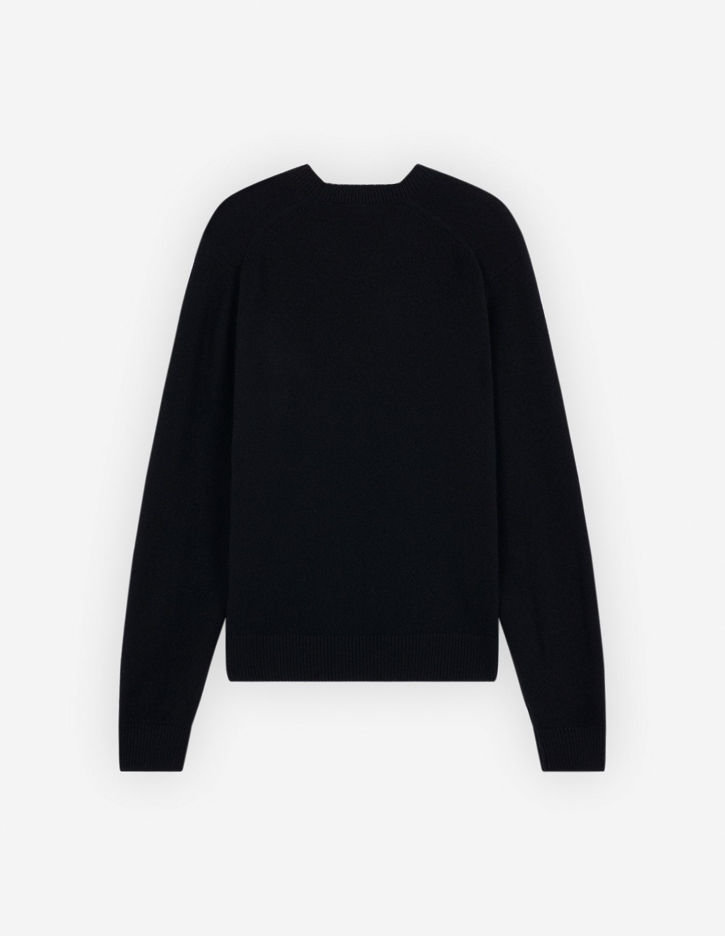 Pull avec double avec écusson en laine - Black