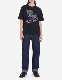T-shirt avec broderie - Black Purple