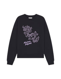 Sweatshirt à manches longues avec broderie - Black Purple