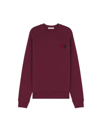Sweatshirt Bold Fox Head avec deux écussons brodés  - Burgundy