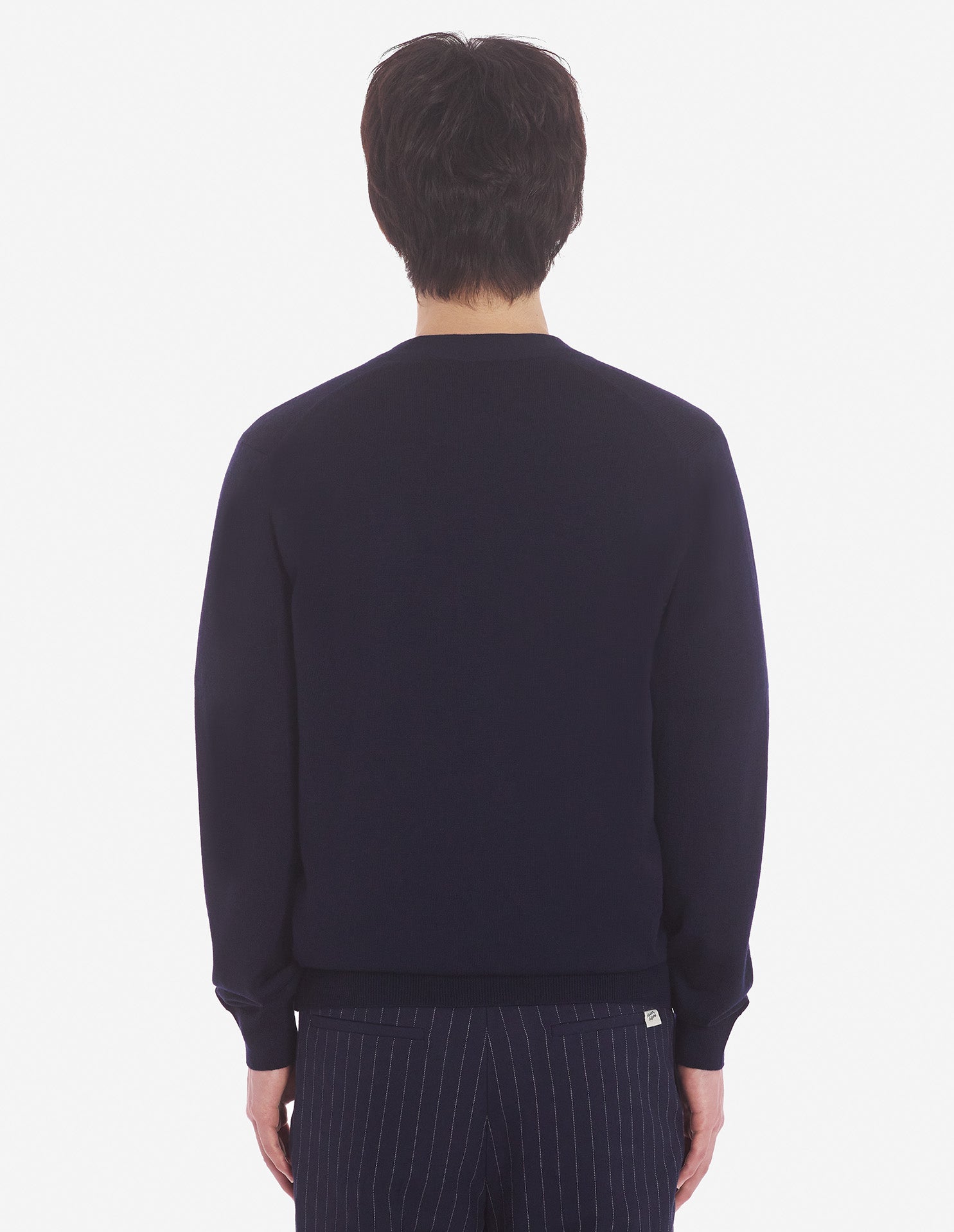 Cardigan with wool crest - Ink Blue