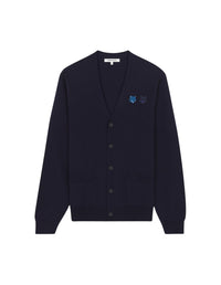 Cardigan with wool crest - Ink Blue