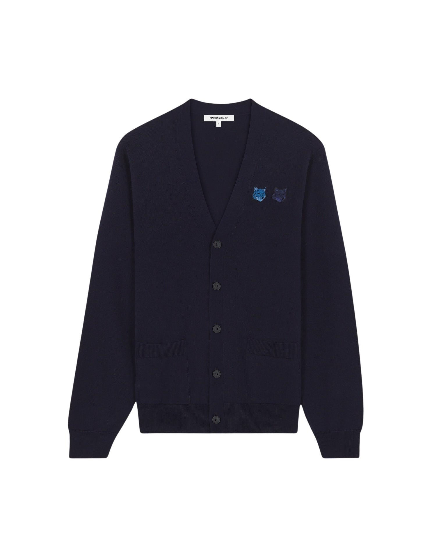 Cardigan with wool crest - Ink Blue