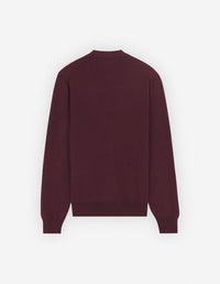 Cardigan with wool crest - Burgundy