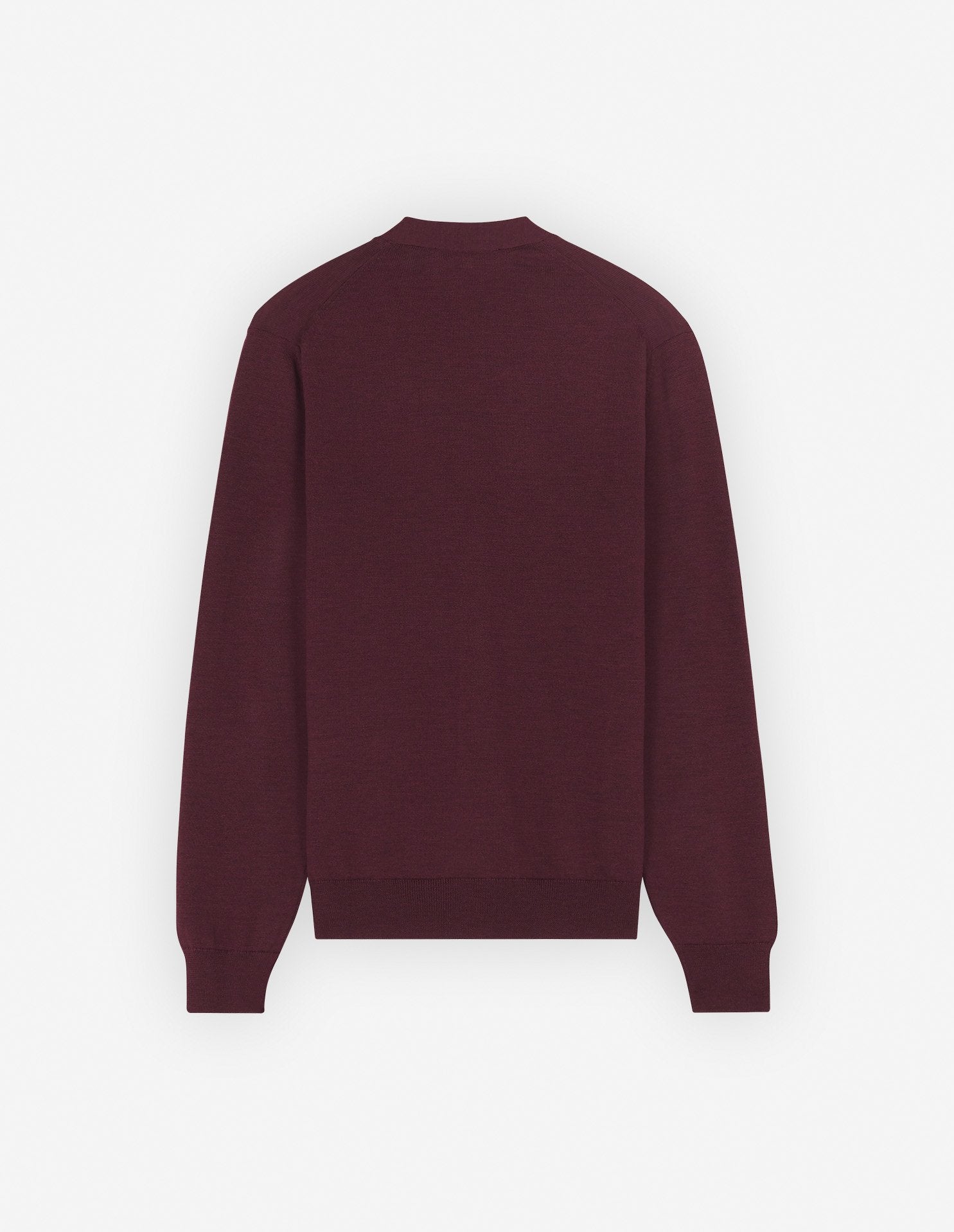 Cardigan with wool crest - Burgundy