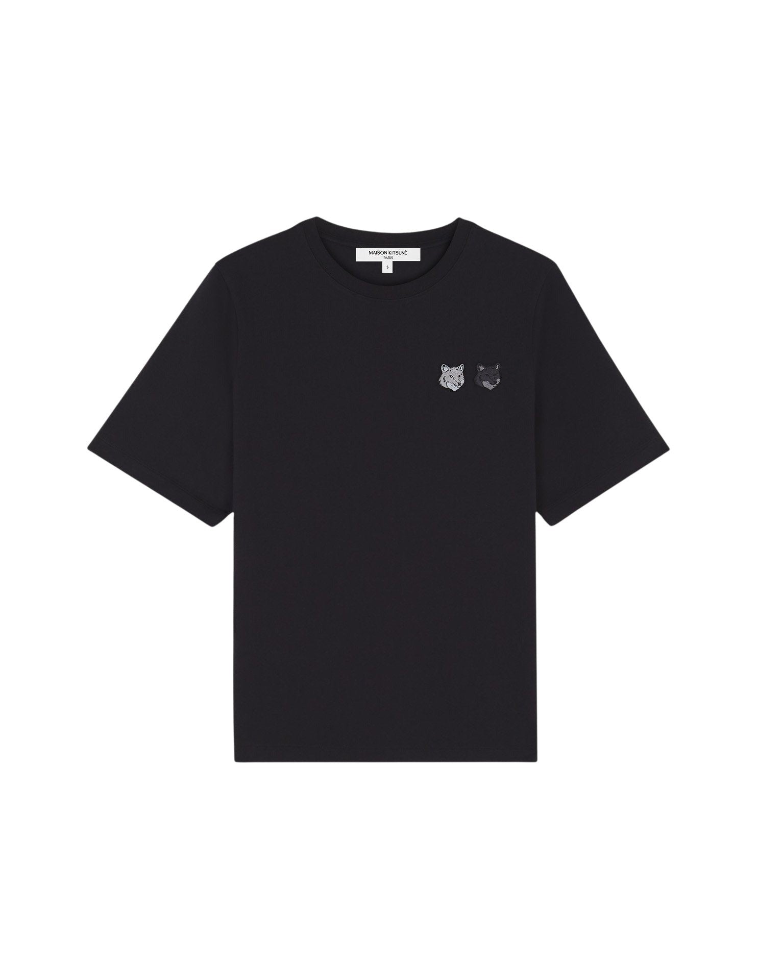 T-shirt Bold Fox Head avec double écusson - Black