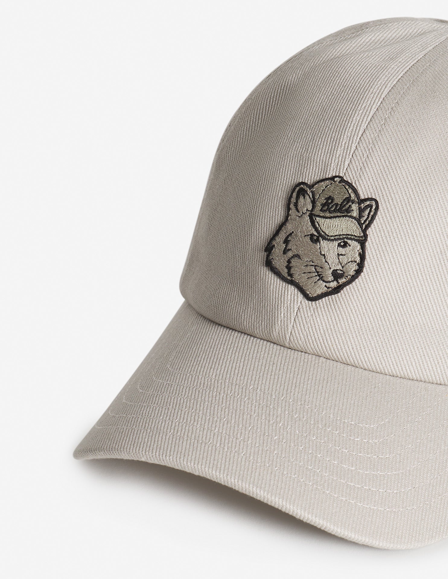 Cap with embroidered badge - Truffle