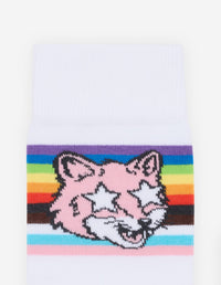 Pride Fox Socks - White