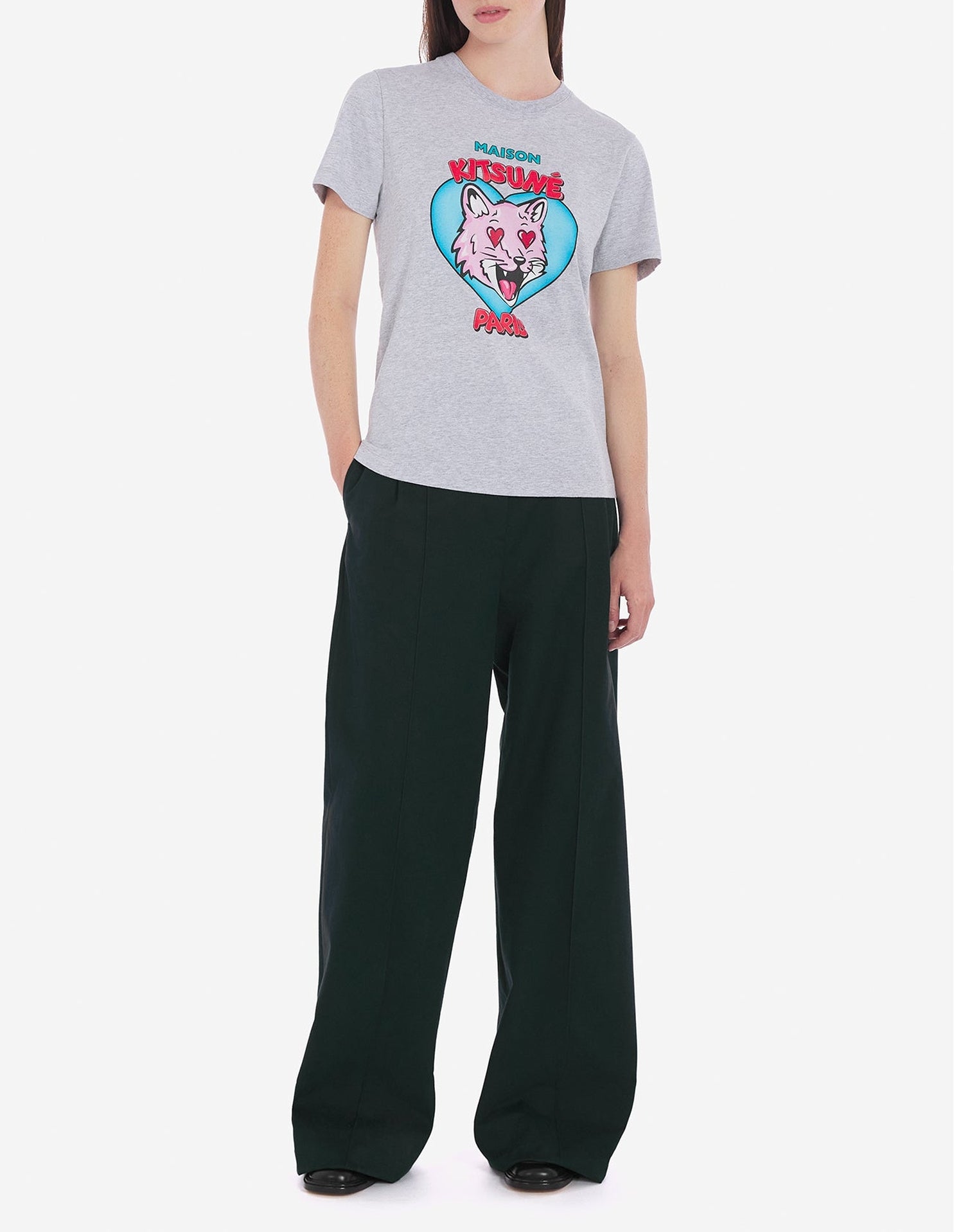 T-shirt avec écusson - Light Grey Melange