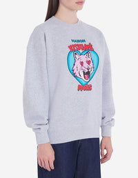 Sweatshirt Valentine imprimé - Light Grey Melange