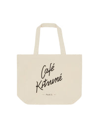 Sac cabas Café Kitsuné à imprimé contrasté - Latte