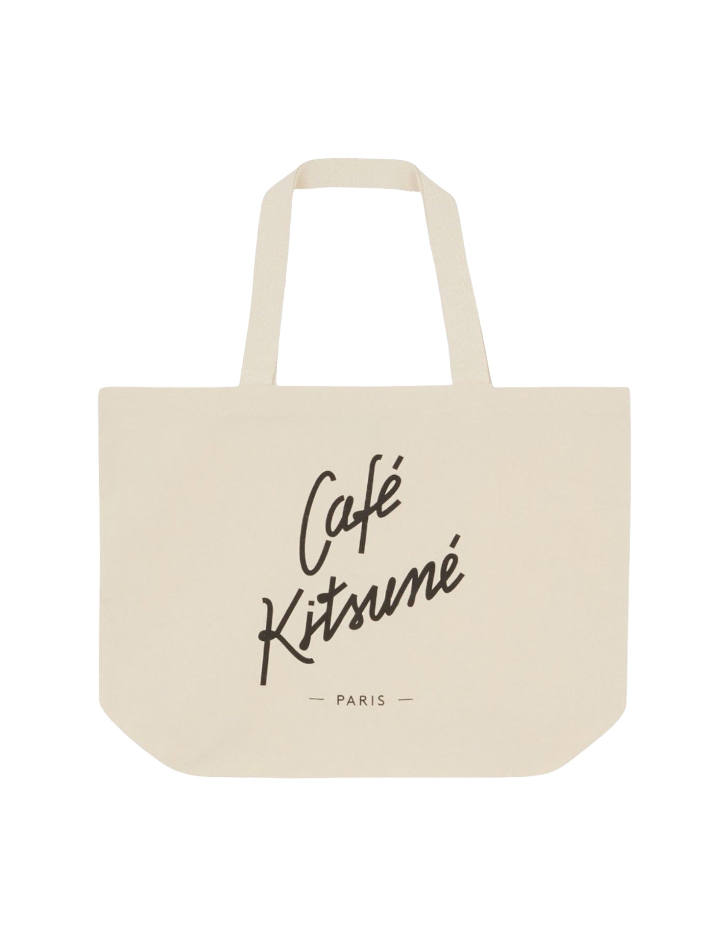 Café Kitsuné tote bag in contrasting print - Latte