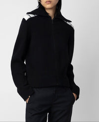 Cardigan Jessie en laine - Noir
