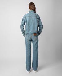 Veste Kasy Strass en denim - Light Blue