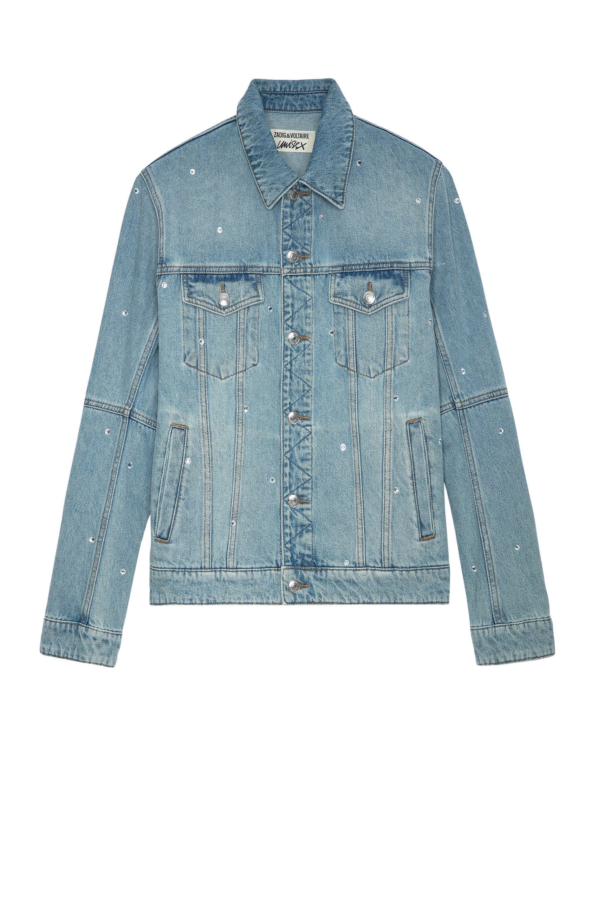 Veste Kasy Strass en denim - Light Blue
