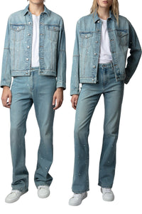 Veste Kasy Strass en denim - Light Blue