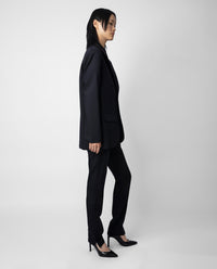 Prune wool trousers - Black