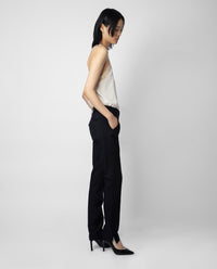 Prune wool trousers - Black