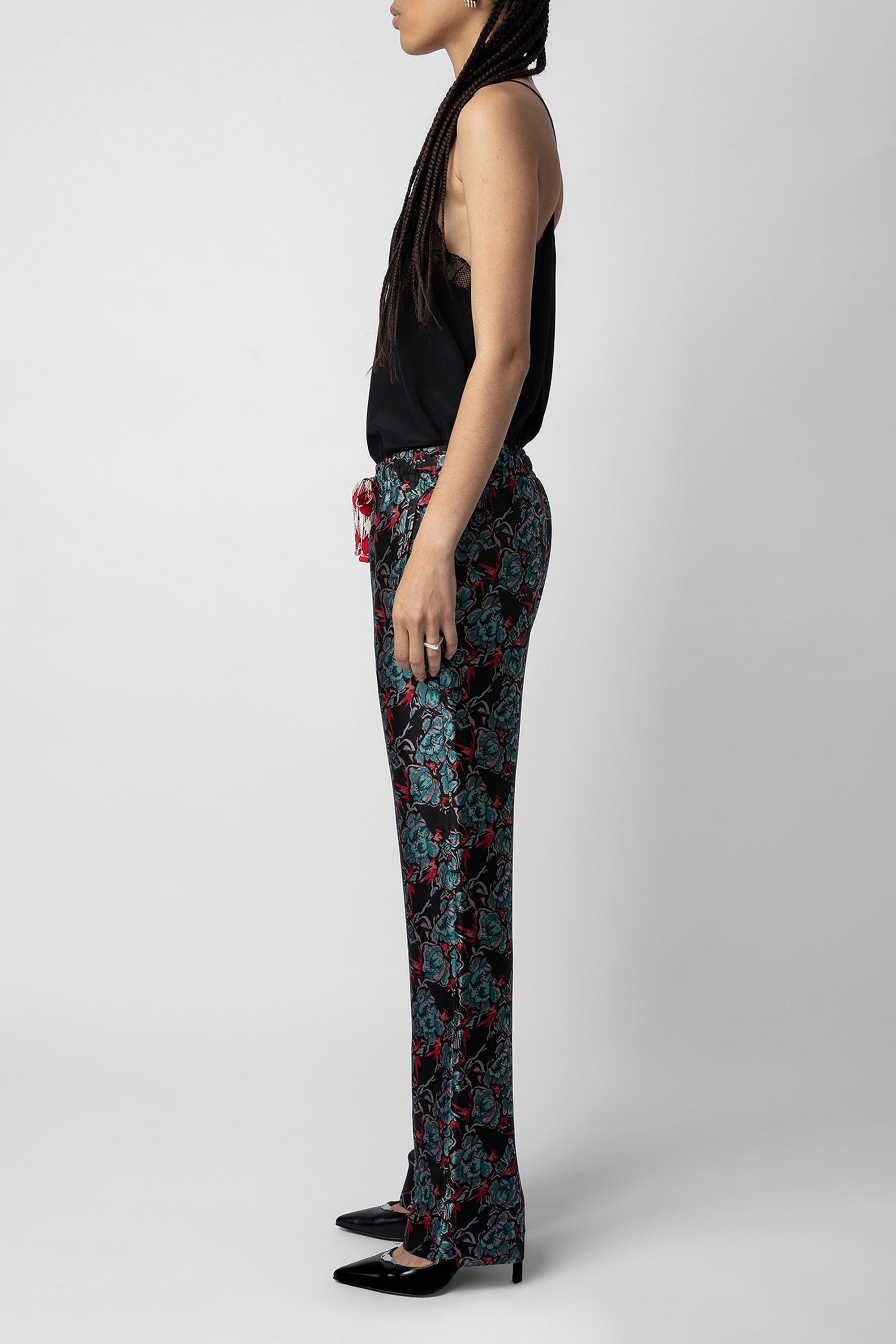 Pomy Thunder Jacquard Trousers - Black
