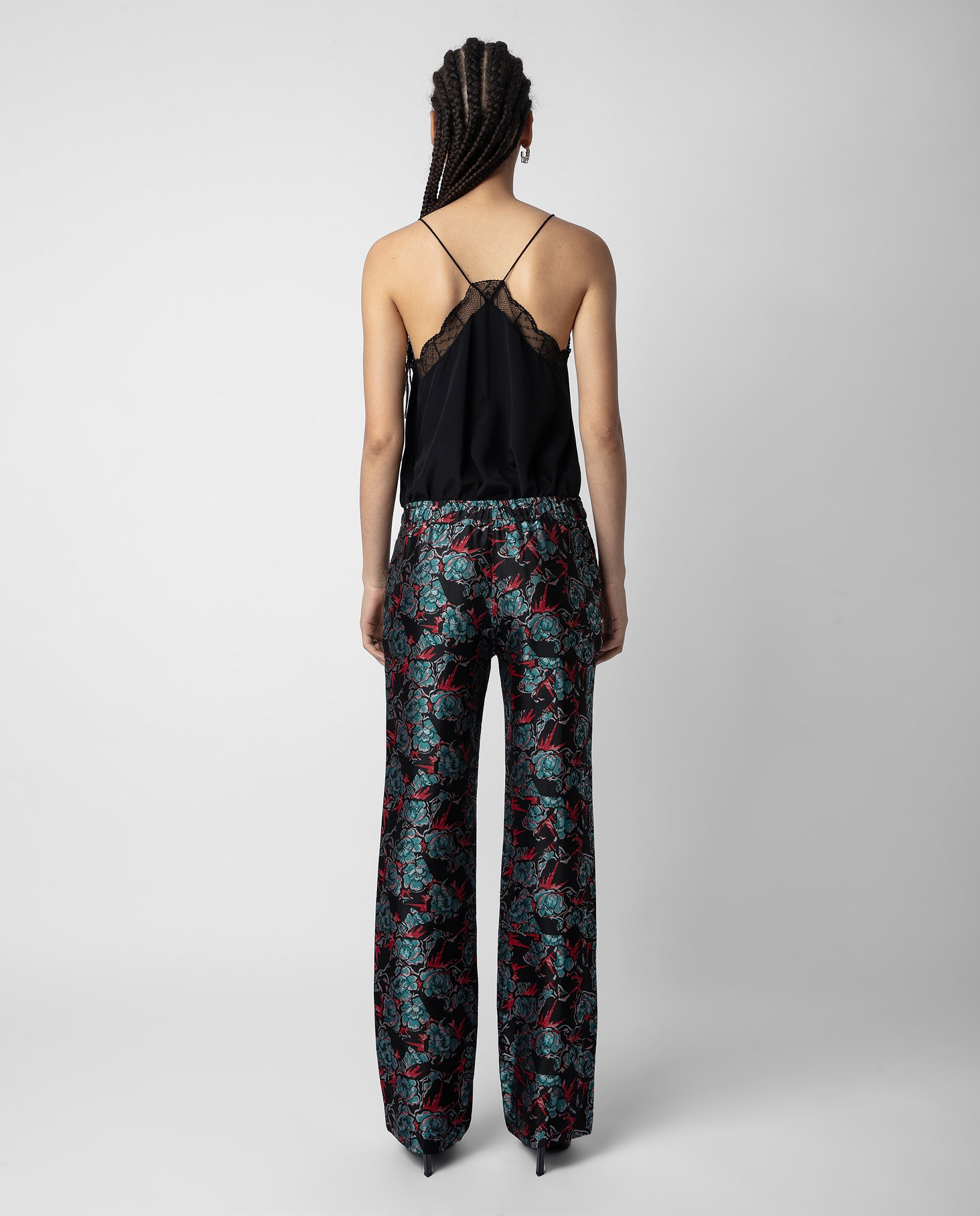 Pomy Thunder Jacquard Trousers - Black