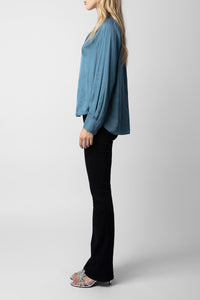 Blouse Tink en satin - Bluestone