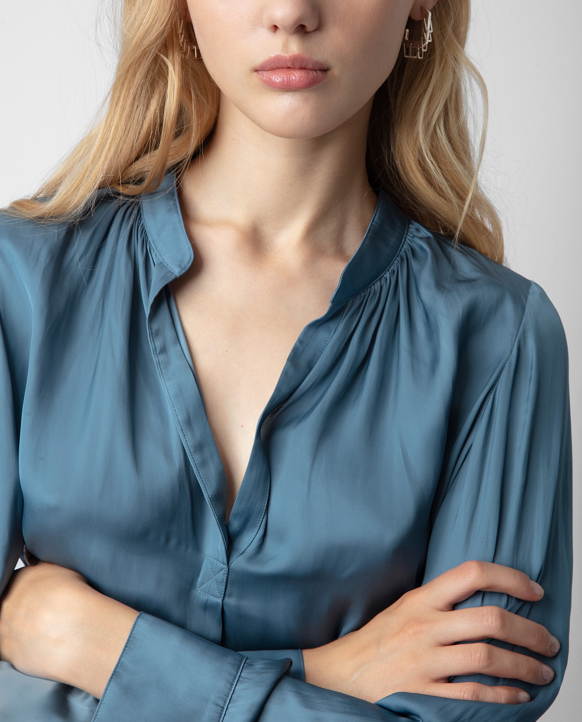 Blouse Tink en satin - Bluestone