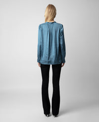 Blouse Tink en satin - Bluestone