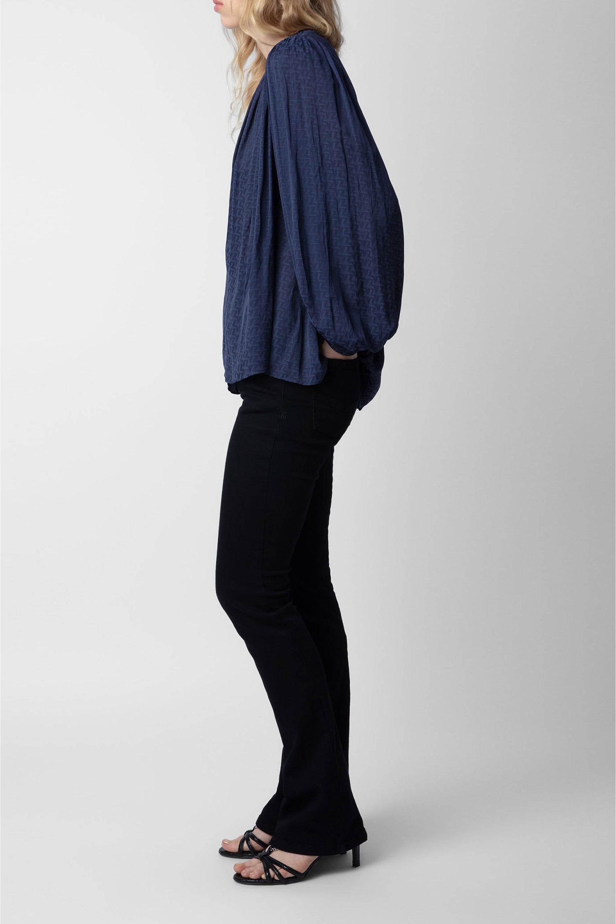 Chemise Tenew en satin - Marine