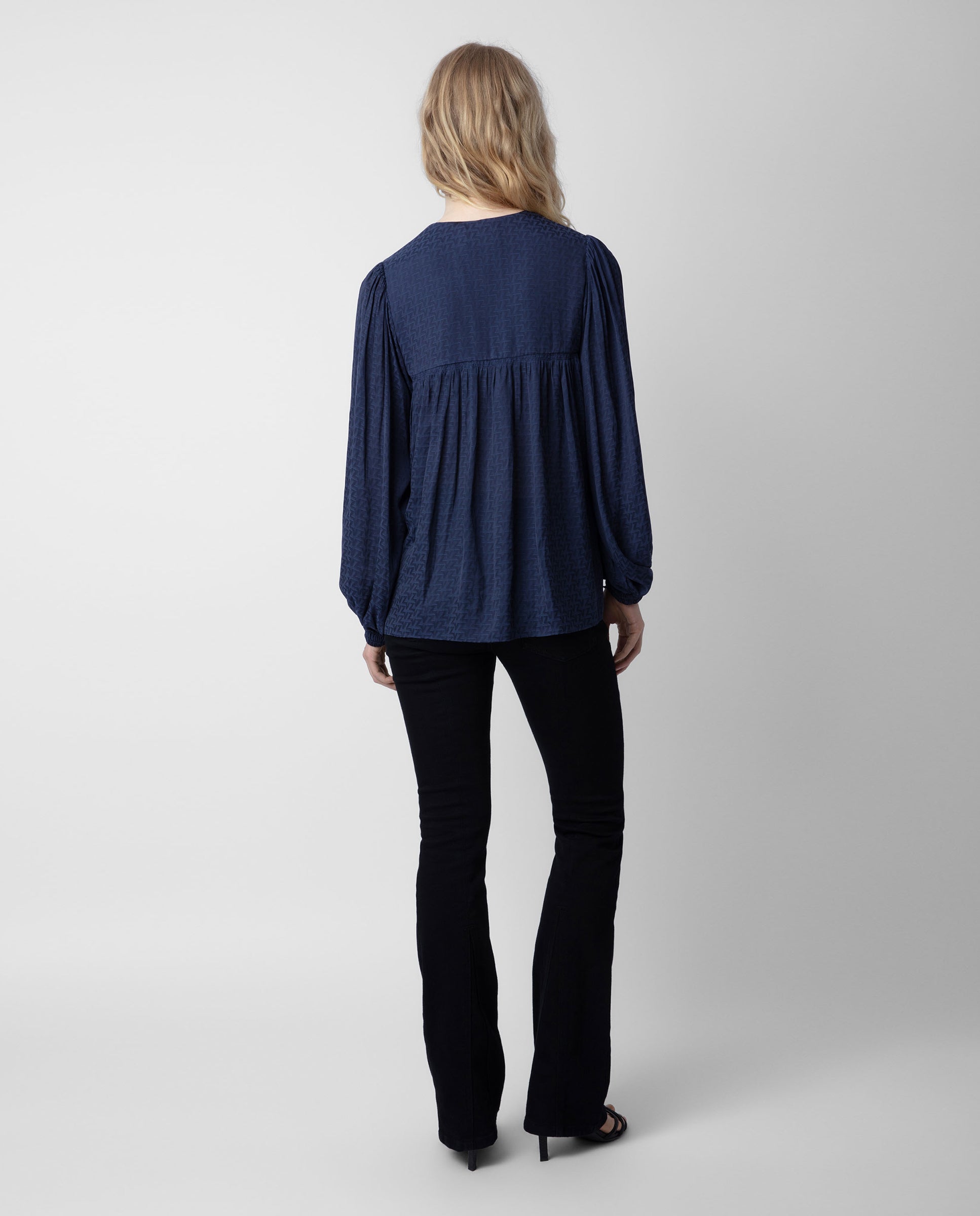 Chemise Tenew en satin - Marine