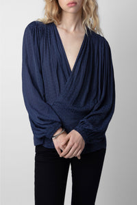 Chemise Tenew en satin - Marine