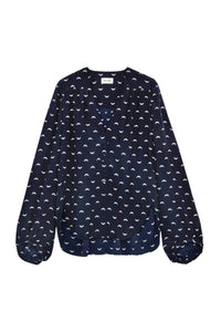 Blouse Turin en soie - Marine