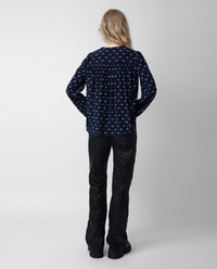 Blouse Turin en soie - Marine