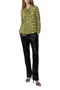 Blouse Taos Léopard en soie - Jonquil