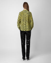 Blouse Taos Léopard en soie - Jonquil