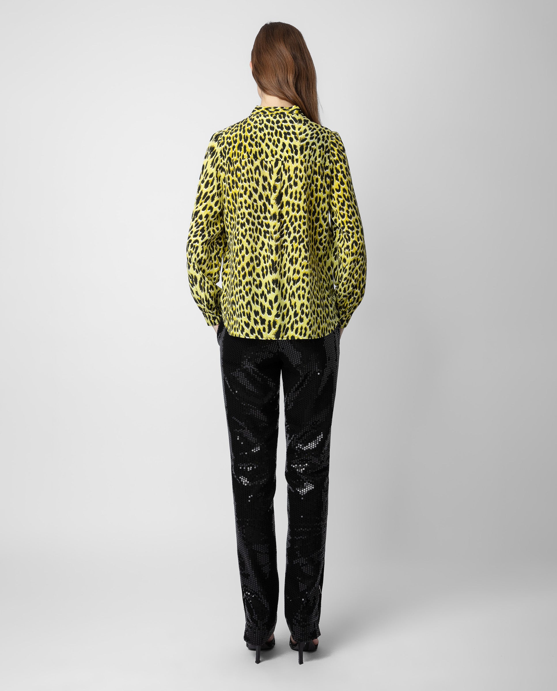 Blouse Taos Léopard en soie - Jonquil