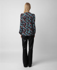 Chemise Tchin Thunder en soie - Noir