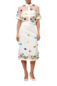 Multi / EMBROIDERY MIDI SKIRT