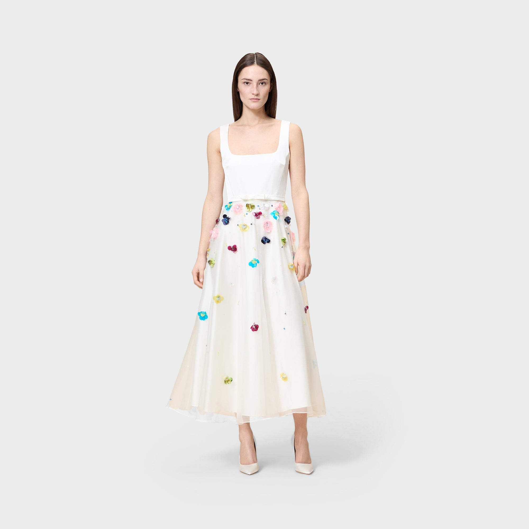 Multi / EMBROIDERED A-LINE GOWN