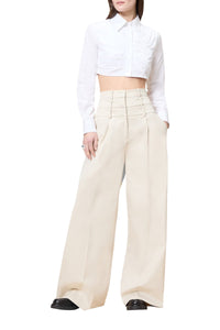 Chemise courte plissée - White
