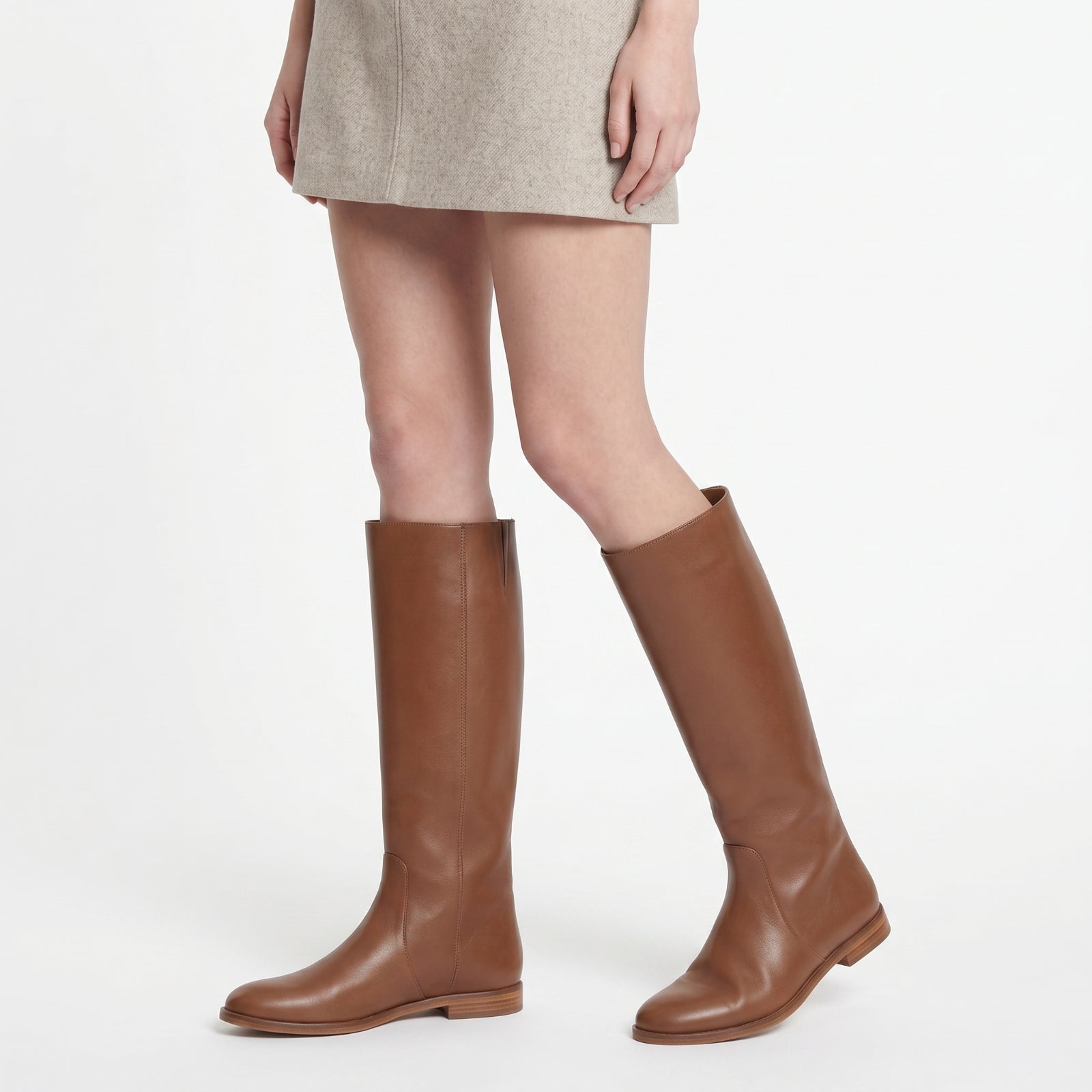 Bottes Chevallier en cuir - Caramel