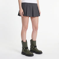 Bottines Motor ceinturées en cuir - Military