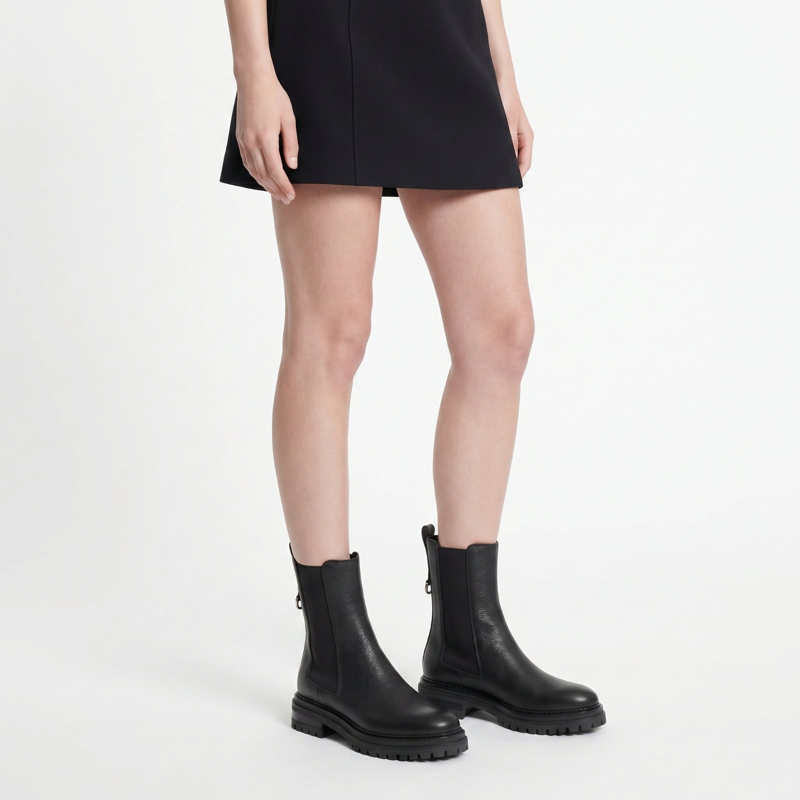 Bottines Sr Joan en cuir - Nero