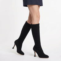 Bottes Grazie Sergio 90 en daim - Nero
