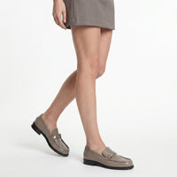 Mocassins Sr No en cuir verni - Taupe