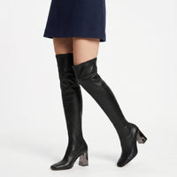 Sr Alicia 80 fabric thigh-high boots - Nero