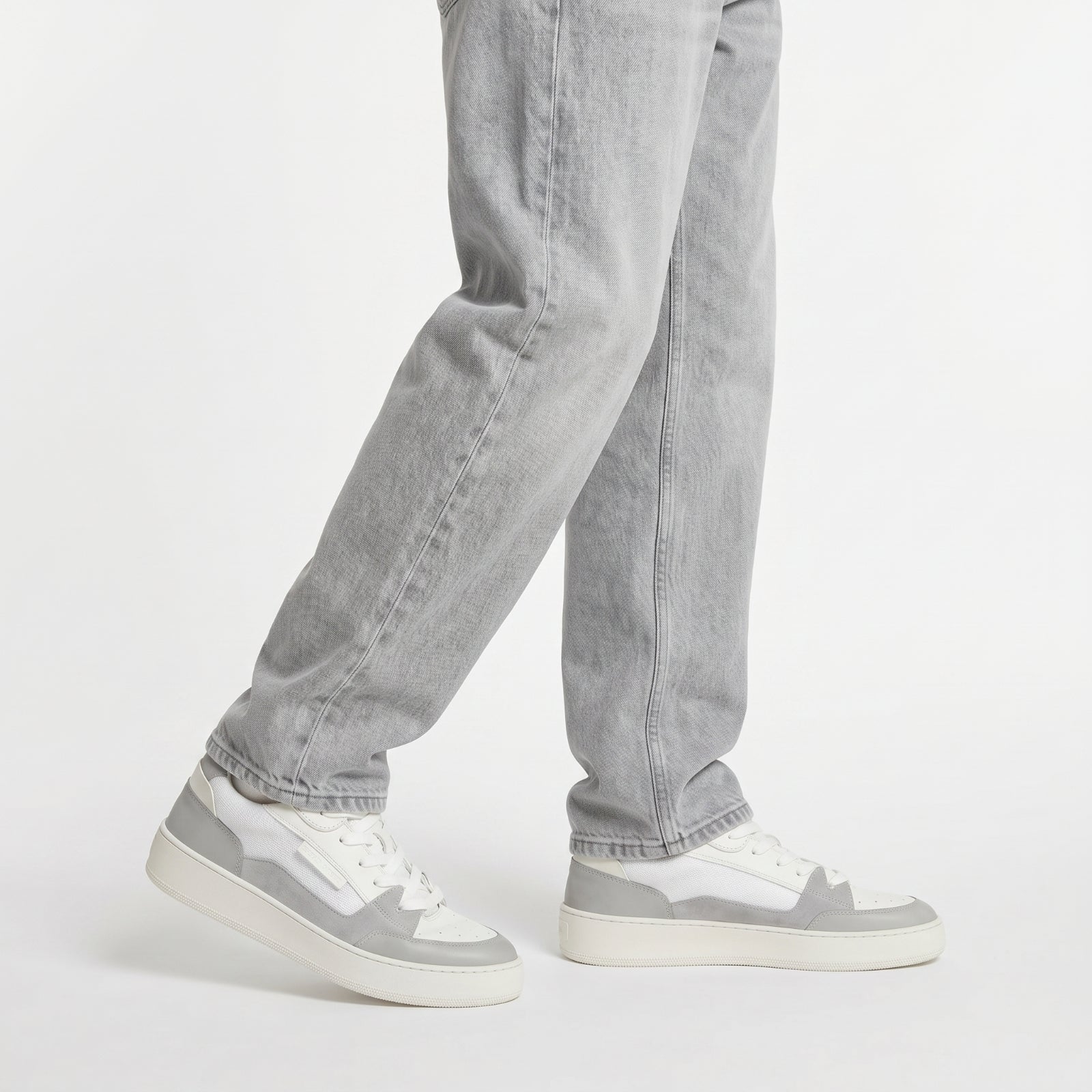 Baskets Sr1 Addict en cuir - Ghiaccio & Bianco
