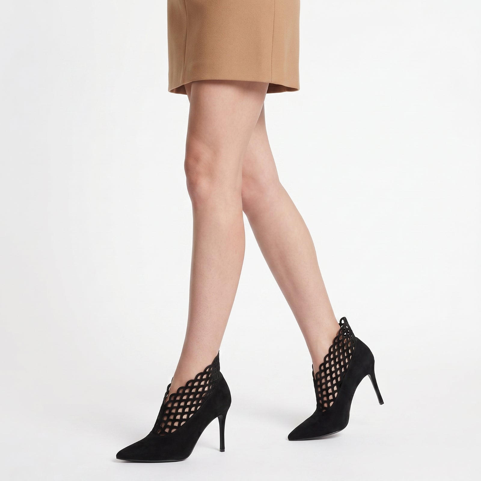 Sr Mermaid 90 suede boots - Nero